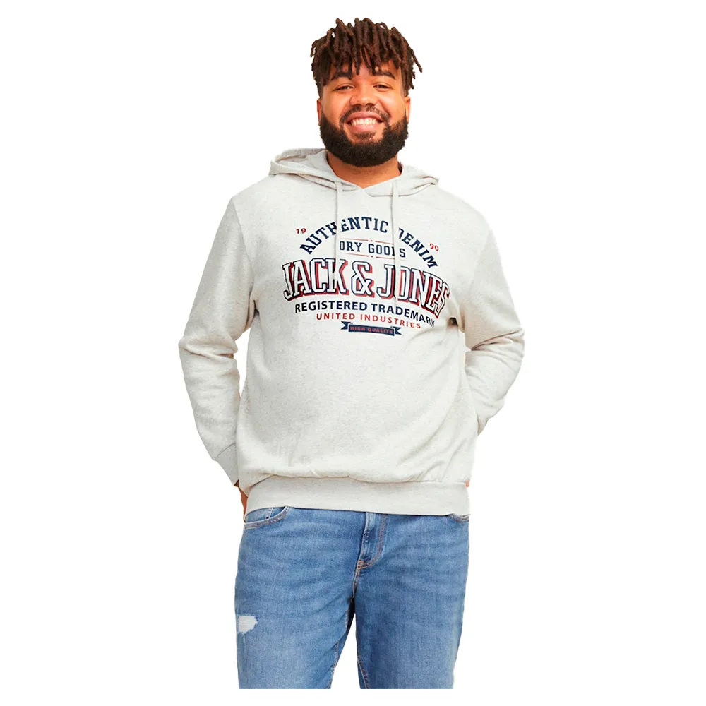 

Худи Jack & Jones Logo 2 Plus Size, белый