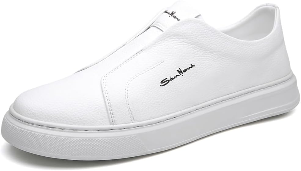 

Мужские кожаные прогулочные туфли MAUGELY на подскоке, мягкие, удобные, повседневные деловые лоферы, белый