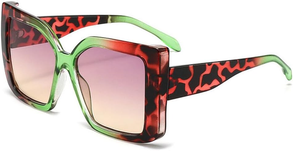 

Очки LVTFCO Oversized с цветовым блоком и леопардовым принтом. Модные очки для активного отдыха на природе, защиты от солнца и УФ-излучения, для пляжного отдыха, Redleopard