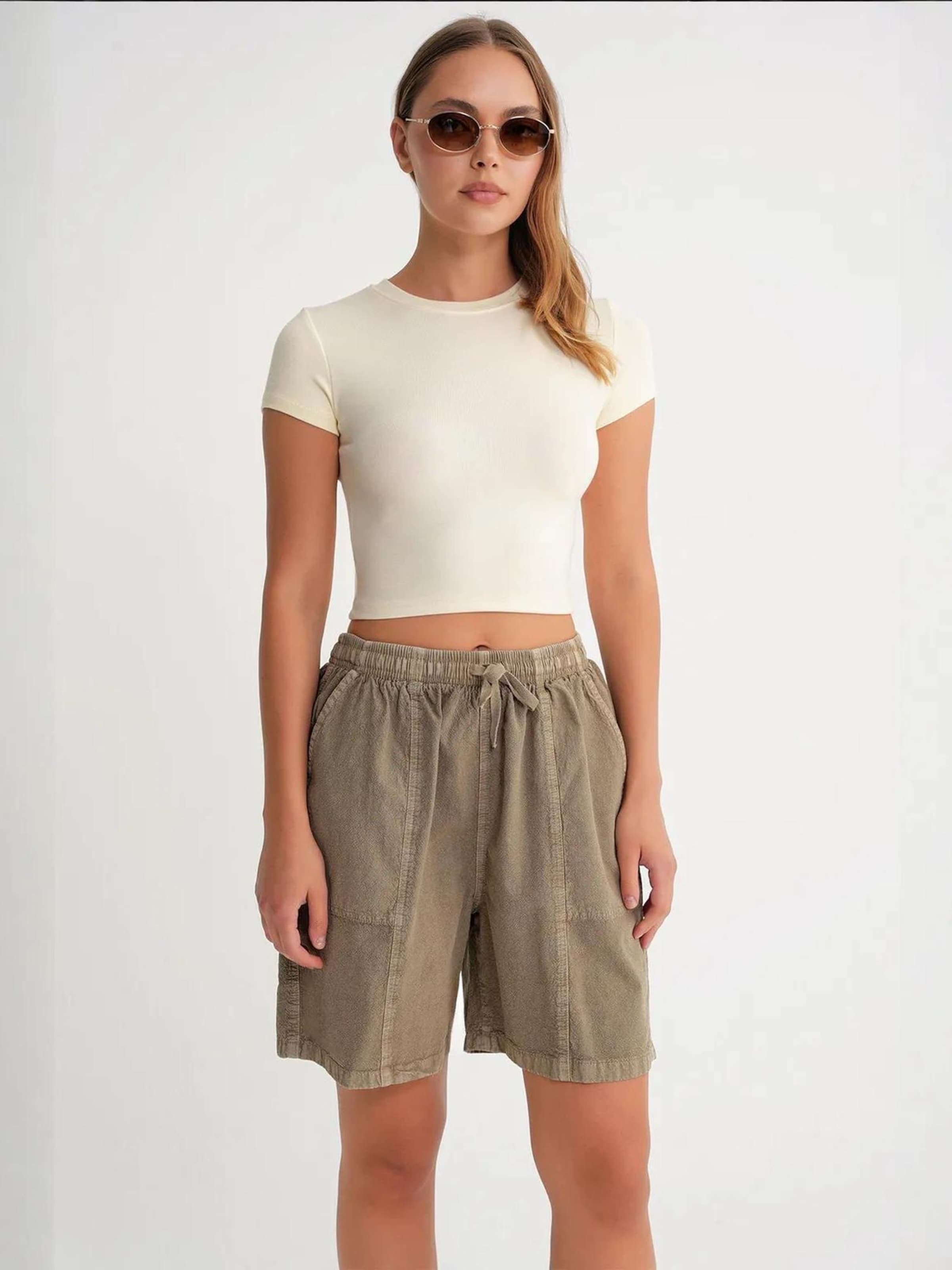 

MixRay Шорты Regular бежевого цвета