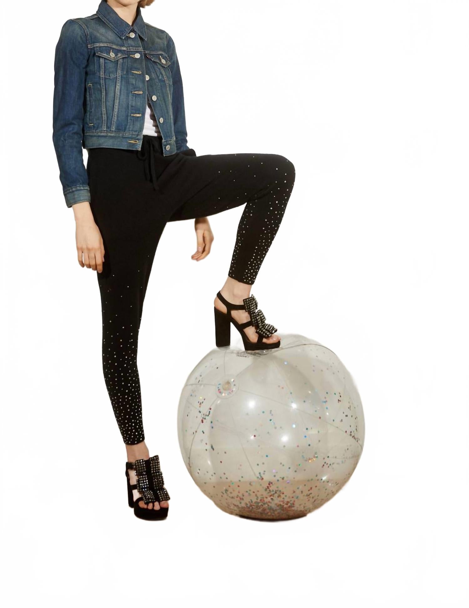 

Блестящие спортивные штаны черные Replica Los Angeles