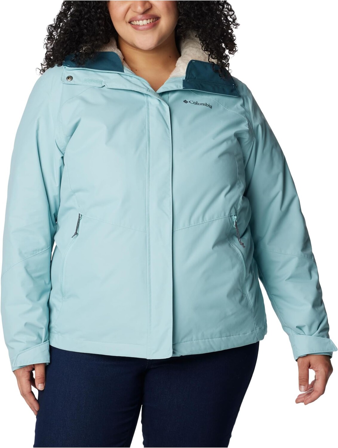 

Куртка Columbia Plus Size BugabooII Fleece Interchange Jacket, цвет Aqua Haze