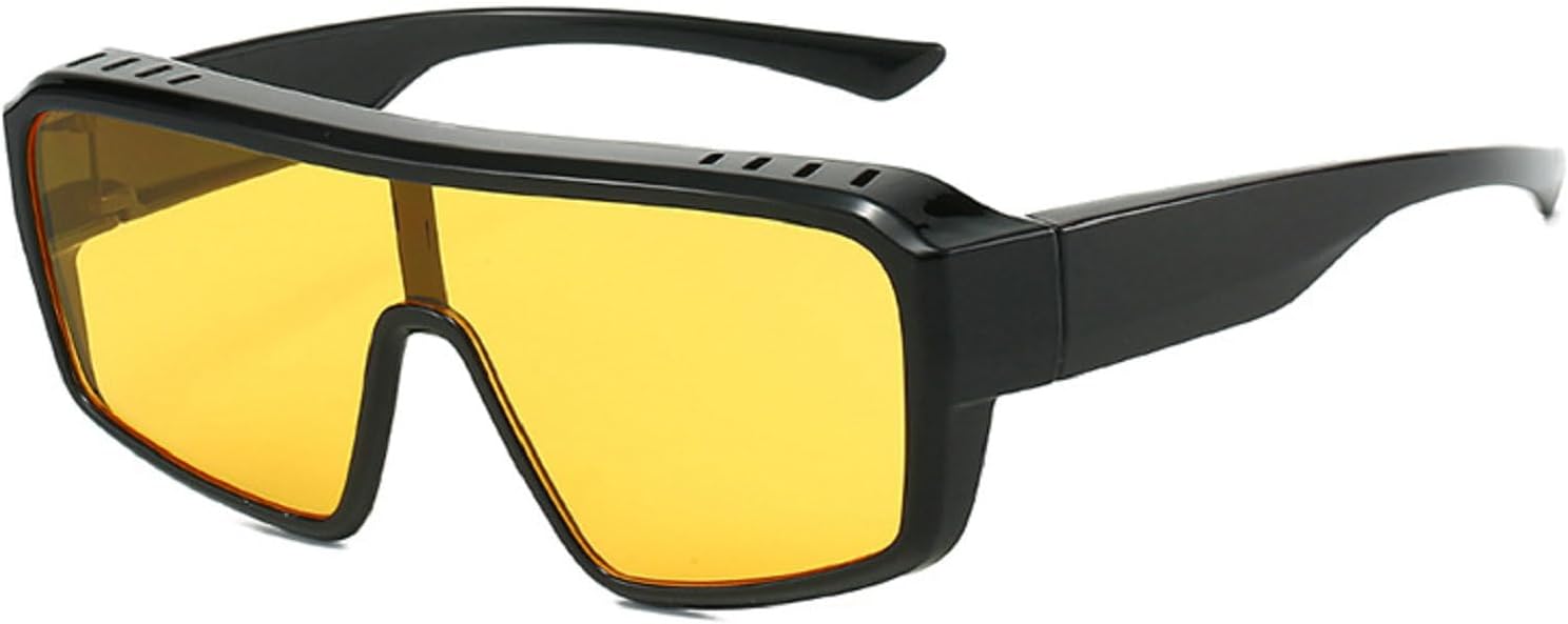 

Квадратные солнцезащитные очки для женщин, модные спортивные ветрозащитные очки с градиентным переходом цвета, большие солнцезащитные очки для мужчин, трендовые солнцезащитные очки mincl, Yellow