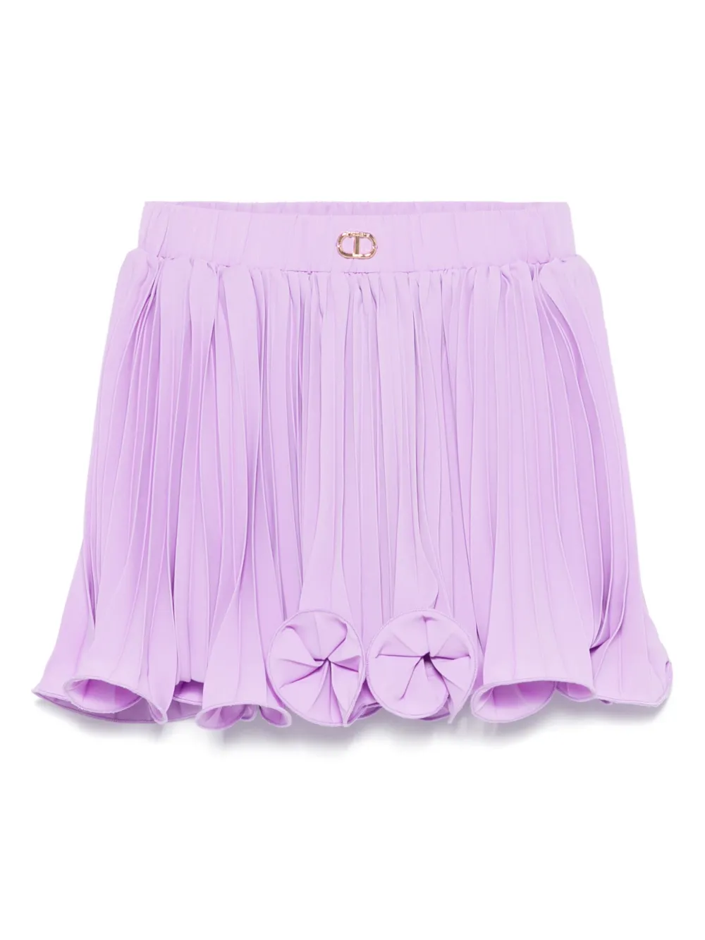 

Крепдешиновая юбка мини со складками TWINSET Kids, фиолетовый