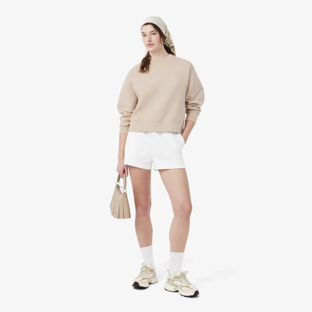 Свитшот Lacoste Double Face, женский, бежевый — фото 4