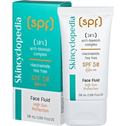 

Солнцезащитный флюид для лица SPF 50 с 10% комплексом против пятен 50 мл Skincyclopedia