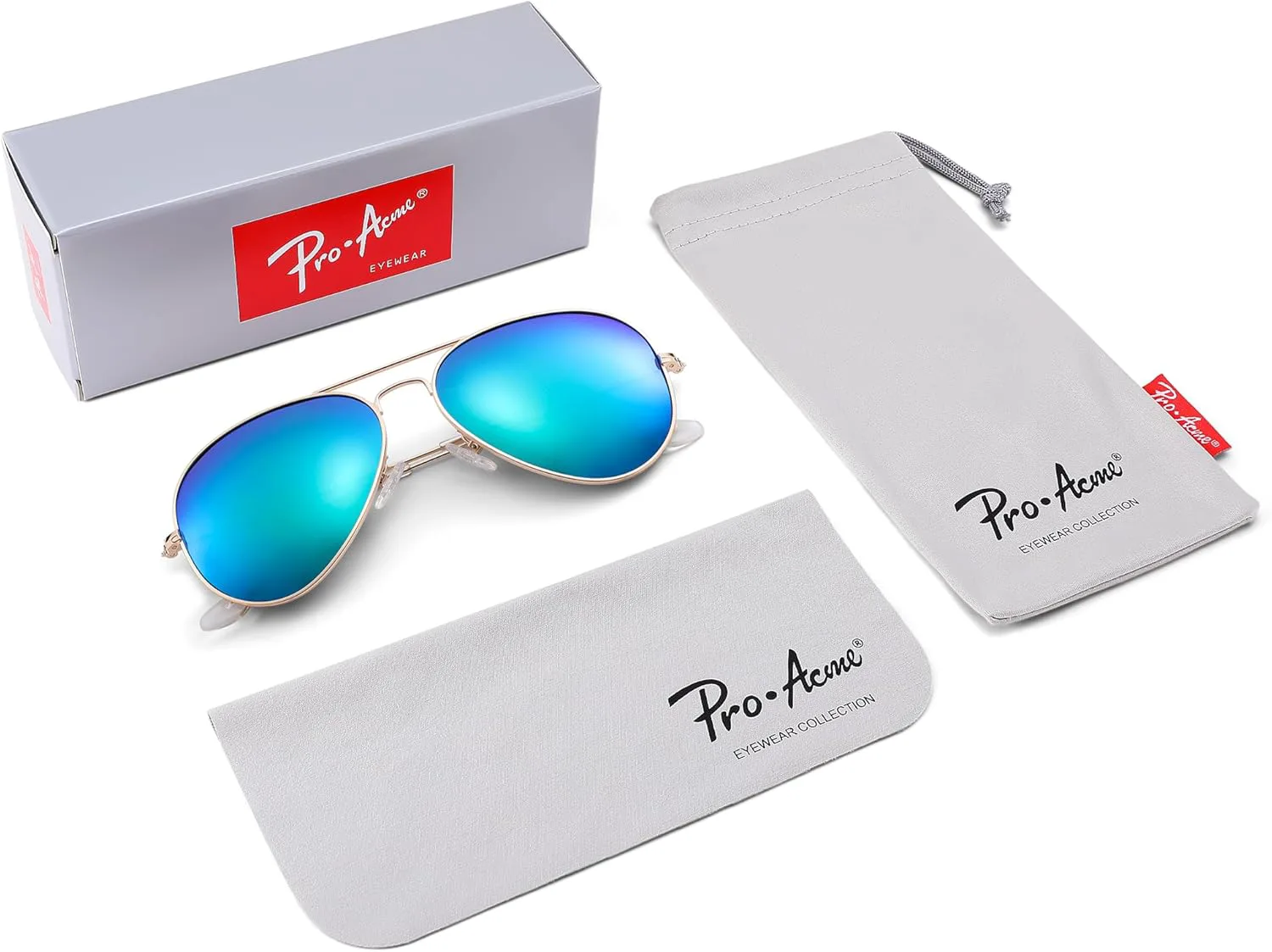 

Солнцезащитные очки Pro Acme Aviator для мужчин и женщин, классические поляризованные, с защитой от УФ-излучения UV400, (06) Gold Frame/Green Mirrored Lens