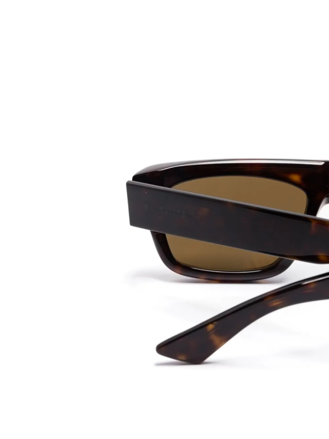 Saint Laurent Eyewear солнцезащитные очки в прямоугольной оправе, коричневый — фото 3