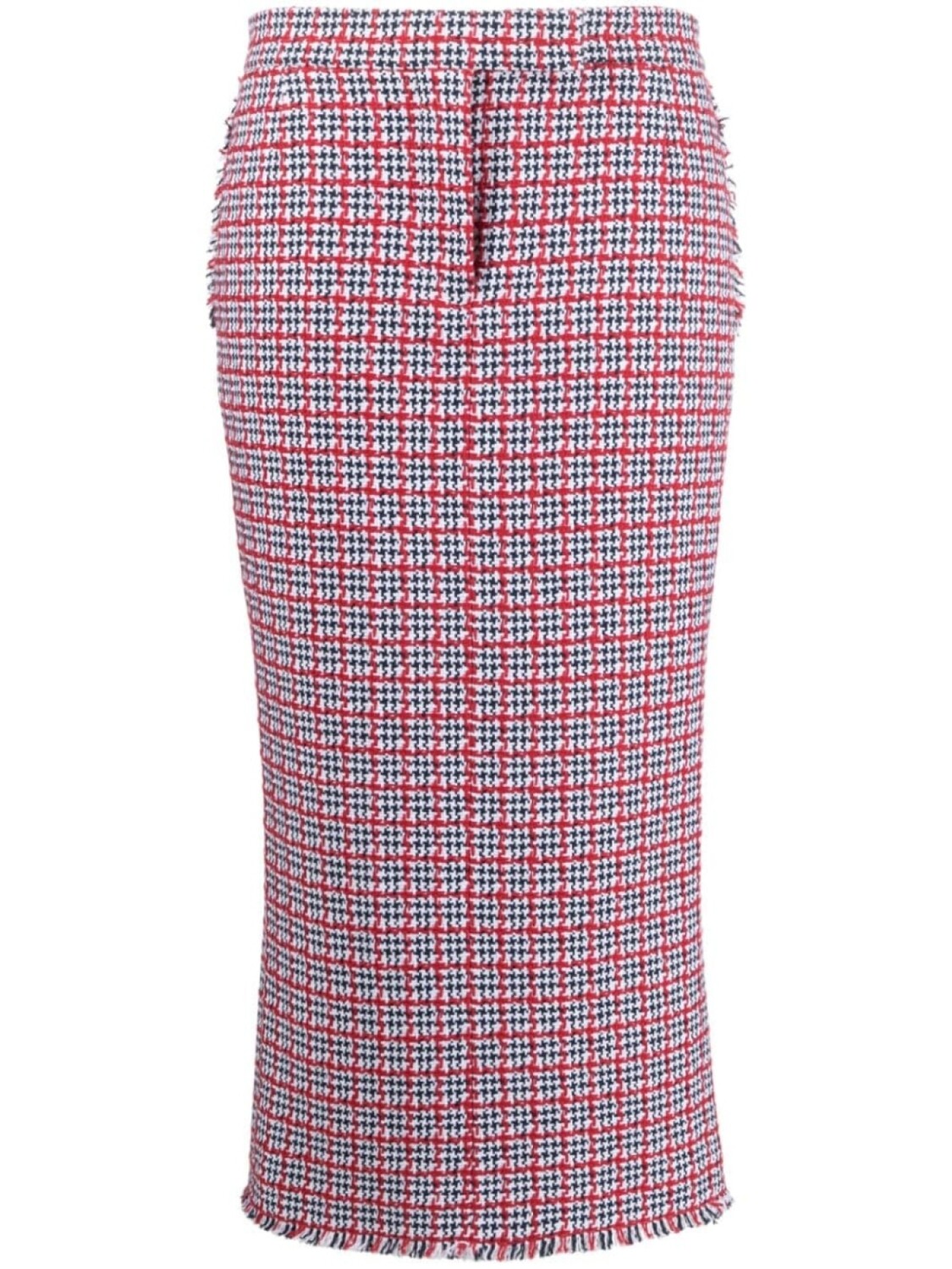 

Thom Browne твидовая юбка миди в клетку, белый