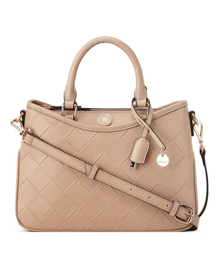

Сумка-сатчел Kiley Medium Nine West, коричневый/бежевый