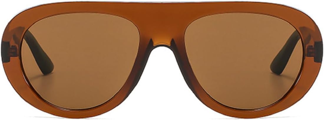 

Модные солнцезащитные очки Melrose Fashion Pilot с желтыми линзами, для женщин и мужчин, с защитой от УФ-излучения UV400, стильные цельные солнцезащитные очки, модель 1164, Brown