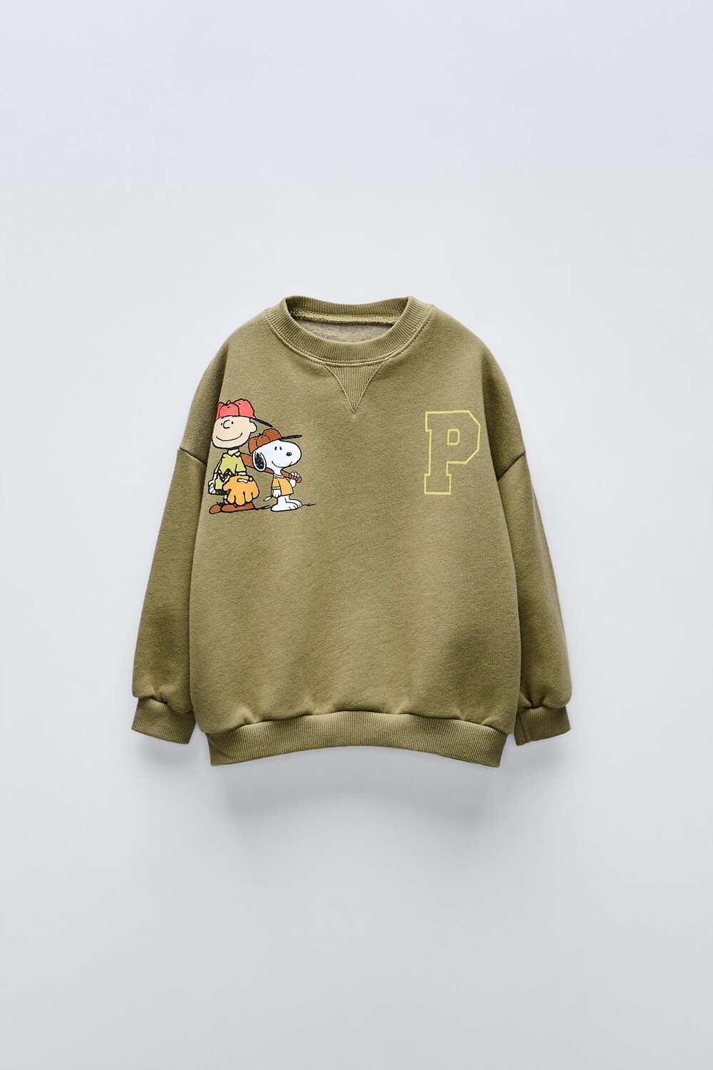 

Толстовка snoopy peanuts ZARA, хаки