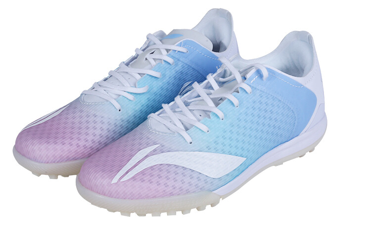Детские футбольные бутсы Kids Low-top Белый Фиолетовый Синий Lining — фото 3