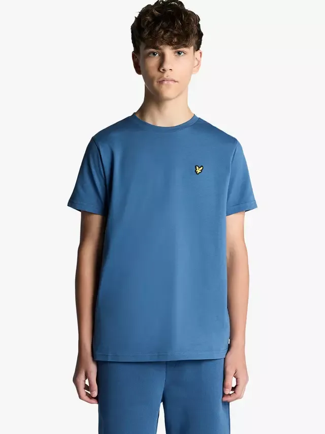 Детская однотонная футболка, темно-васильковый цвет Lyle & Scott