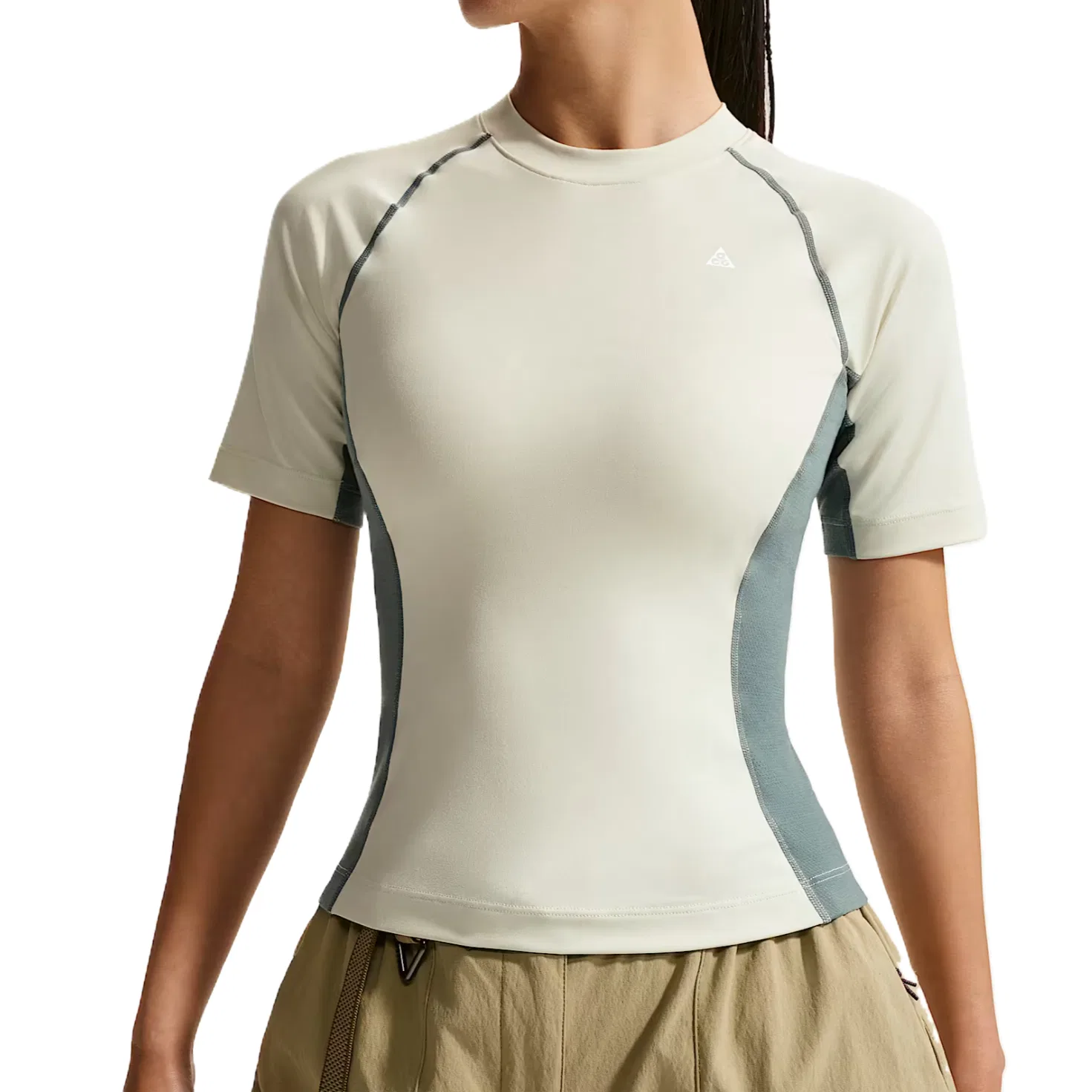 Мужская базовая футболка с коротким рукавом Wildsee Dri-FIT Nike, Seagrass Green/Mineral Slate Gray/Peak White