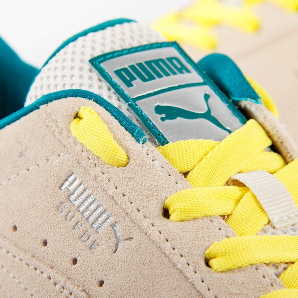 Баскетбольные кроссовки замшевые классические Puma, бежевый — фото 4