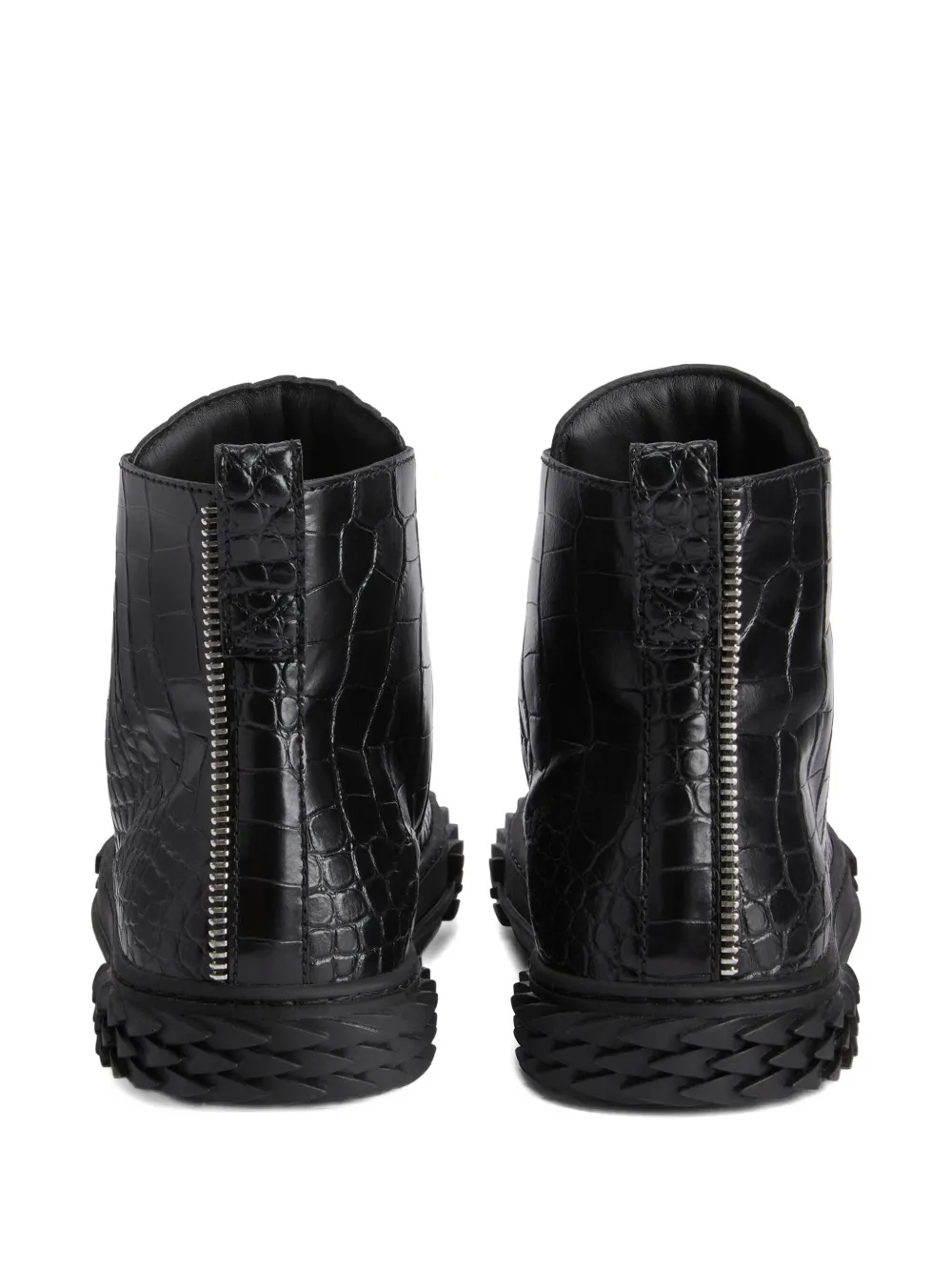 Кеды Blabber с тиснением под кожу крокодила Giuseppe Zanotti, черный — фото 3