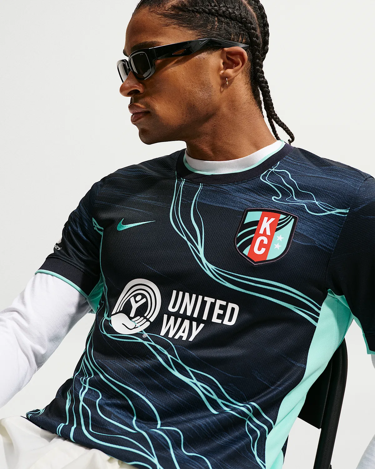 Мужская футболка Nike Dri-FIT NWSL Replica Jersey Kansas City Current Stadium Away, Dark Obsidian — фото 3