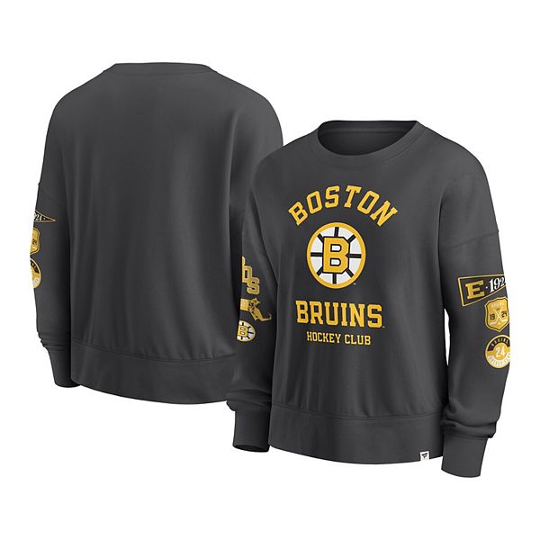 

Женский черный свитшот Boston Bruins оверсайз винтаж Fanatics