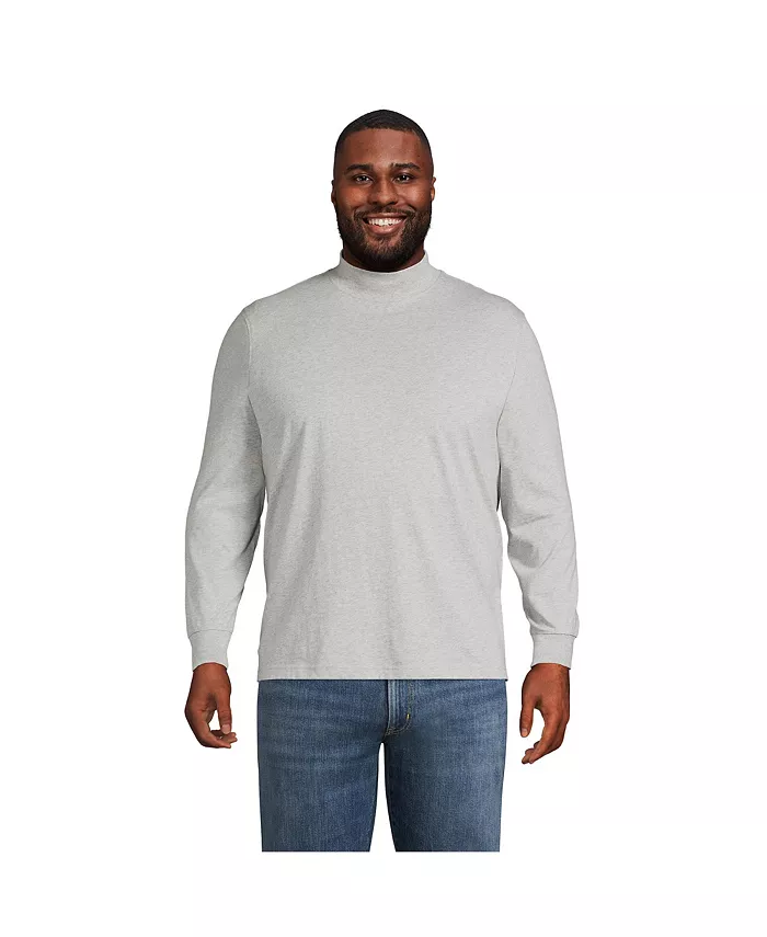

Футболка-водолазка Big & Tall Super-T Lands' End, серый