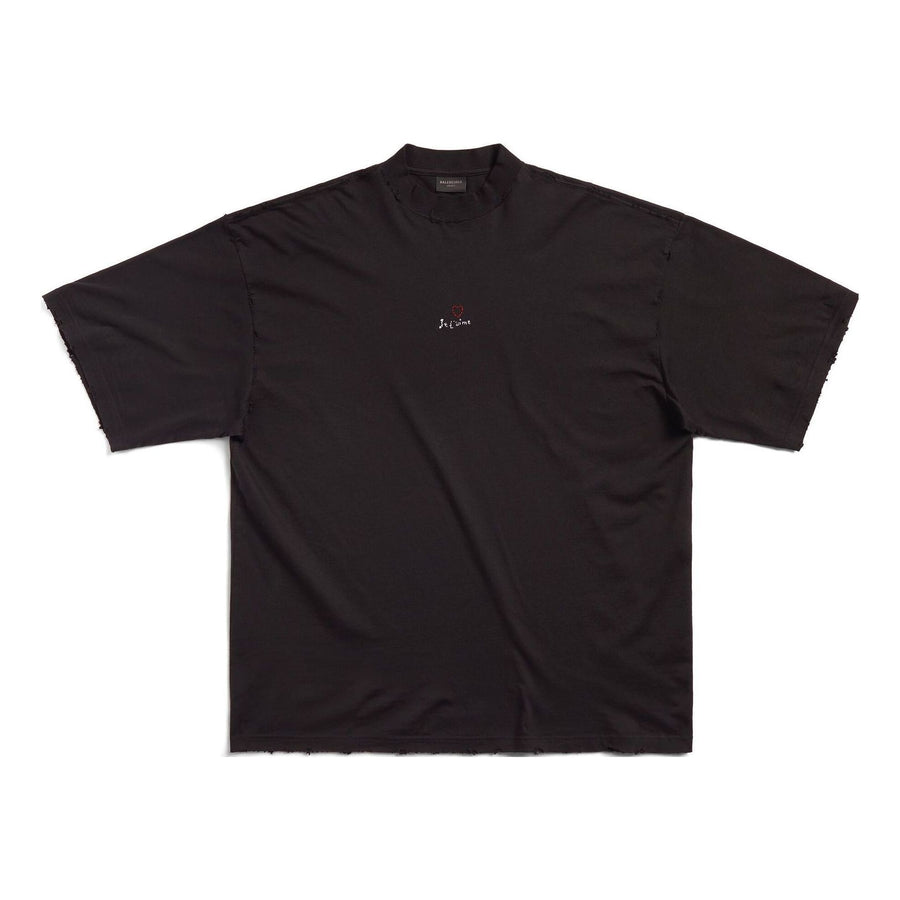 

Футболка Balenciaga Je t'aime T-shirt Large Fit 'Black', черный