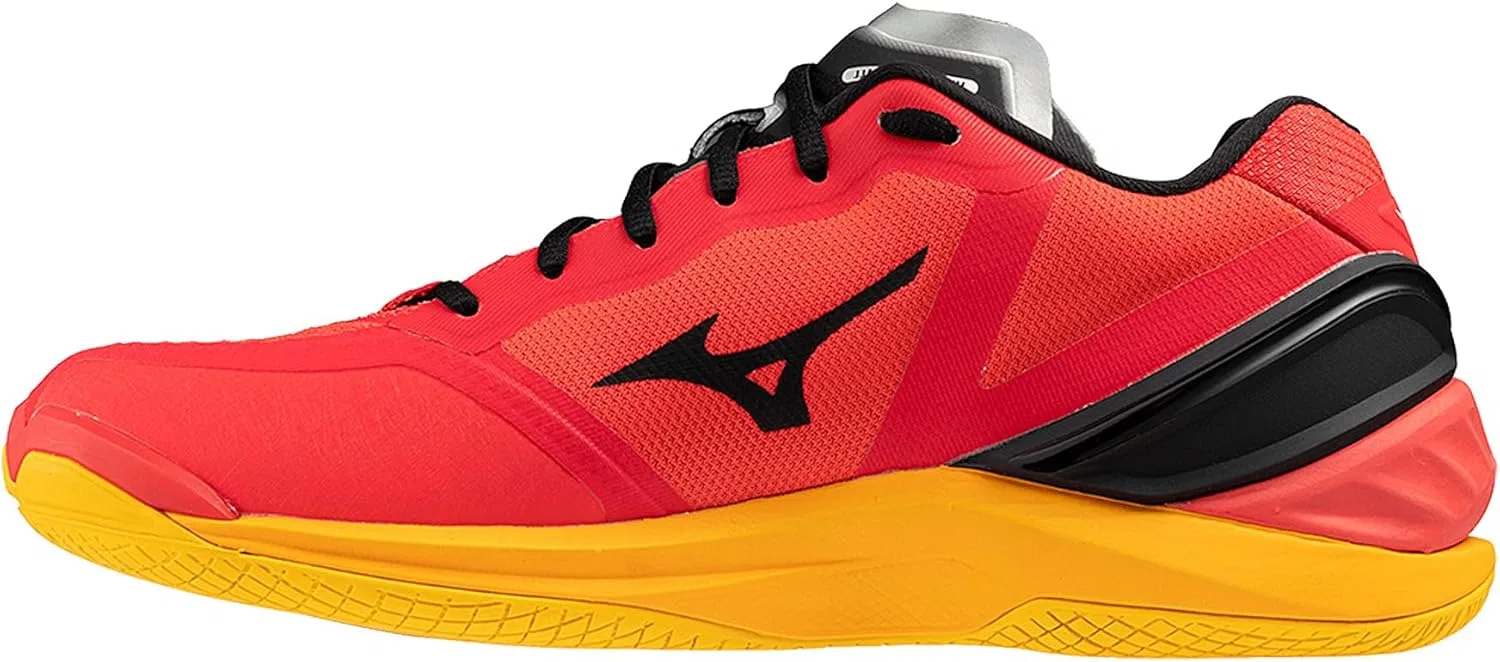 Кроссовки Mizuno Unisex Wave Stealth Neo, Radiant Red White Carrot Curl — фото 2
