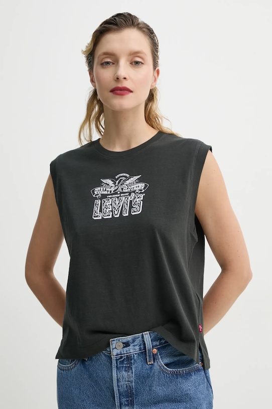 

Хлопковая майка GR BOXY TANK Levi'S, серый