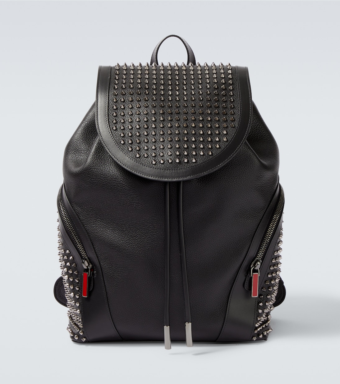 

Функовая кожаная сумка-рюкзак с декоративными элементами Christian Louboutin, Black/ Gun Metal
