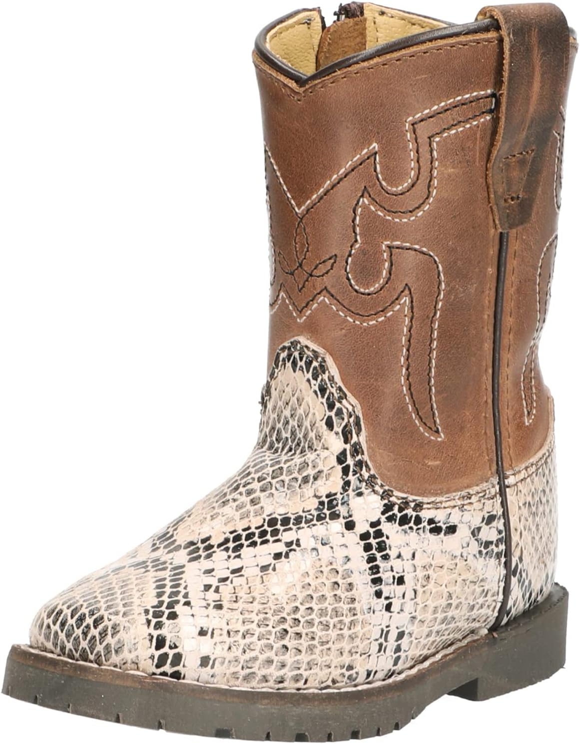 Мужские западные кожаные сапоги Smoky Mountain Boots Autry, белый/коричневый — фото 3