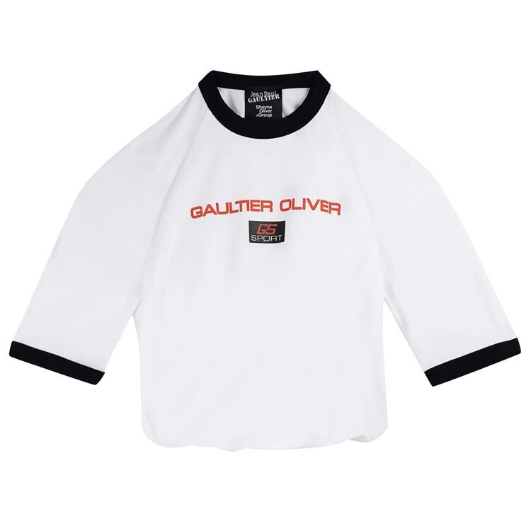 

Футболка Jean Paul Gaultier Jersey Twisted Ringer T-Shirt White, белый