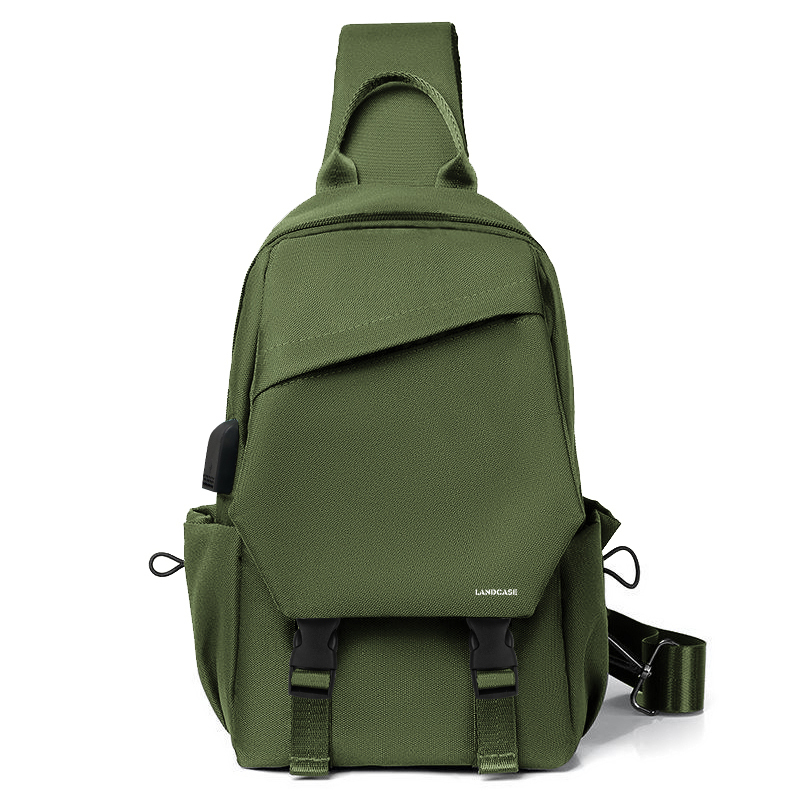 

LANDCASE Тканевый мессенджер слинг рюкзак унисекс разноцветный, Army Green
