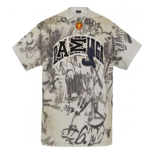

Футболка skater graffiti t-shirt 'heather grey' Balenciaga, серый