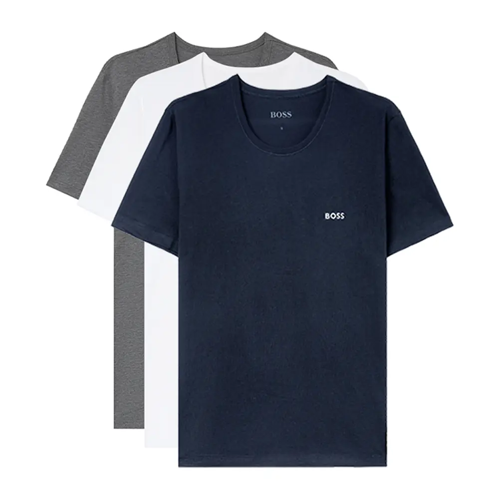 

Футболка Boss с тремя логотипами, вышитыми на груди HUGO BOSS