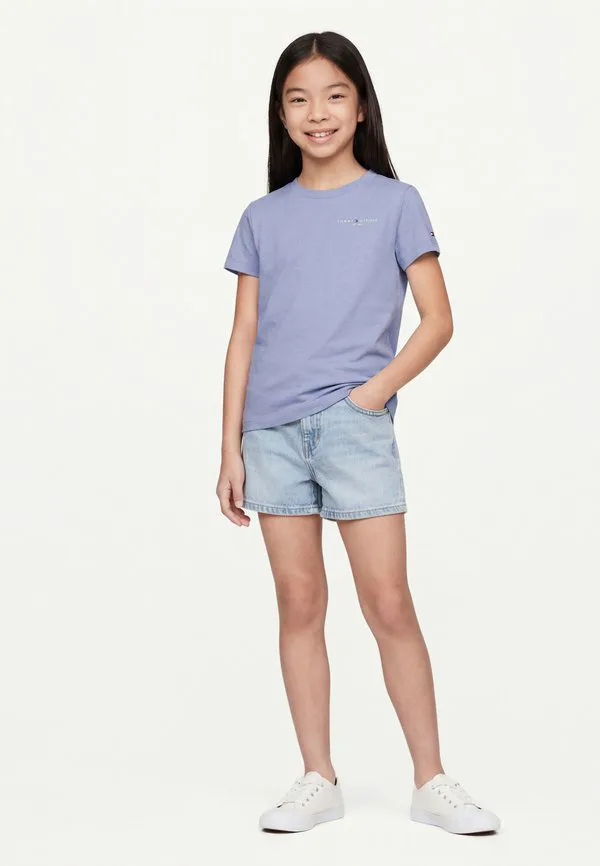 Футболка с логотипом, круглый вырез, базовая футболка Tommy Hilfiger, Periwinkle Dusk