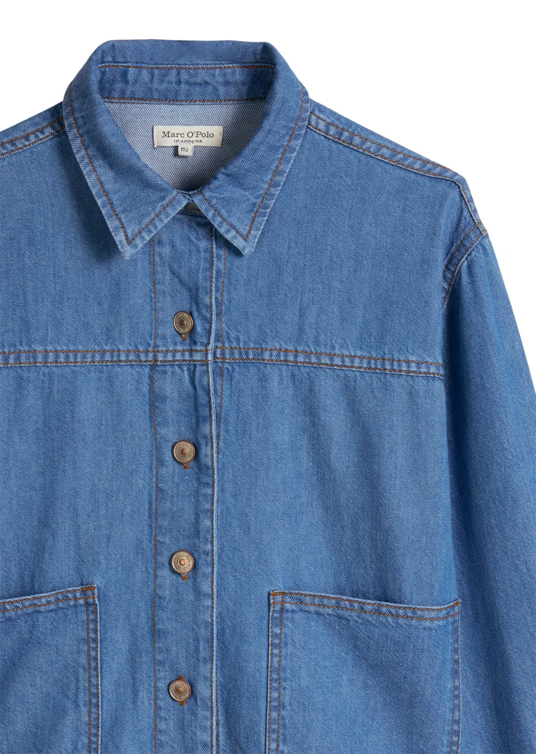 Джинсовая куртка из органического хлопка Marc O'Polo, mid blue denim — фото 3