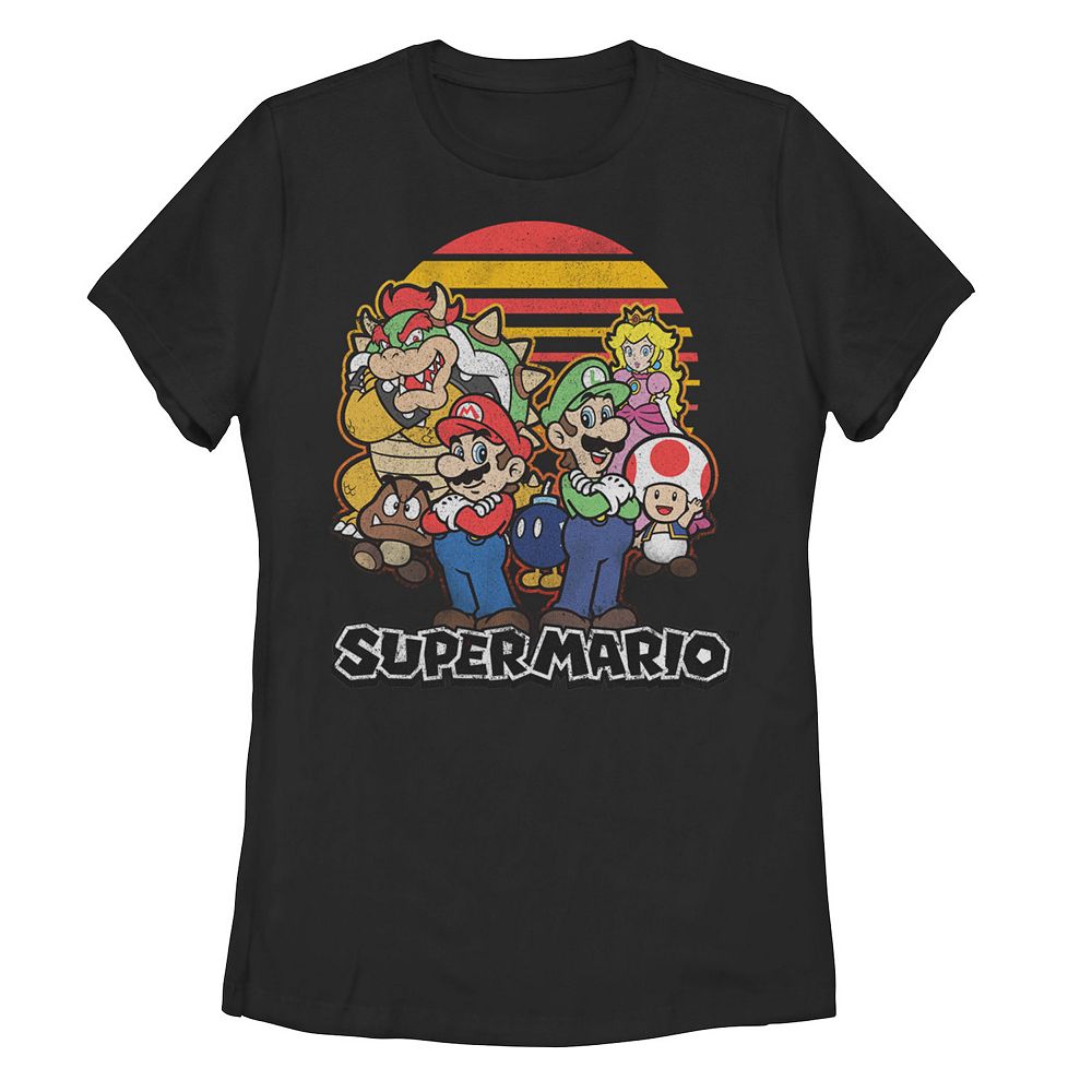 

Детская футболка Super Mario Retro Sunset Group Shot Licensed Character, черный