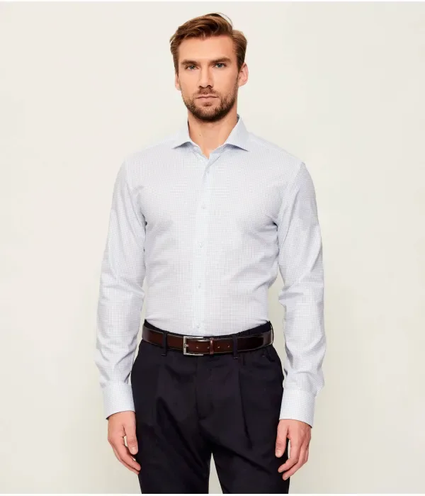 Рубашка H-HANK-spr-B1-C1-253 slim fit Boss, небесно-голубой