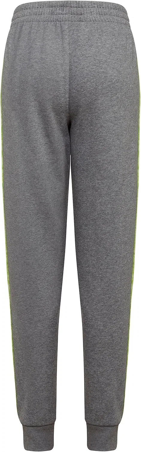 Детские спортивные флисовые брюки-джоггеры Adidas, Charcoal Grey Heather — фото 2