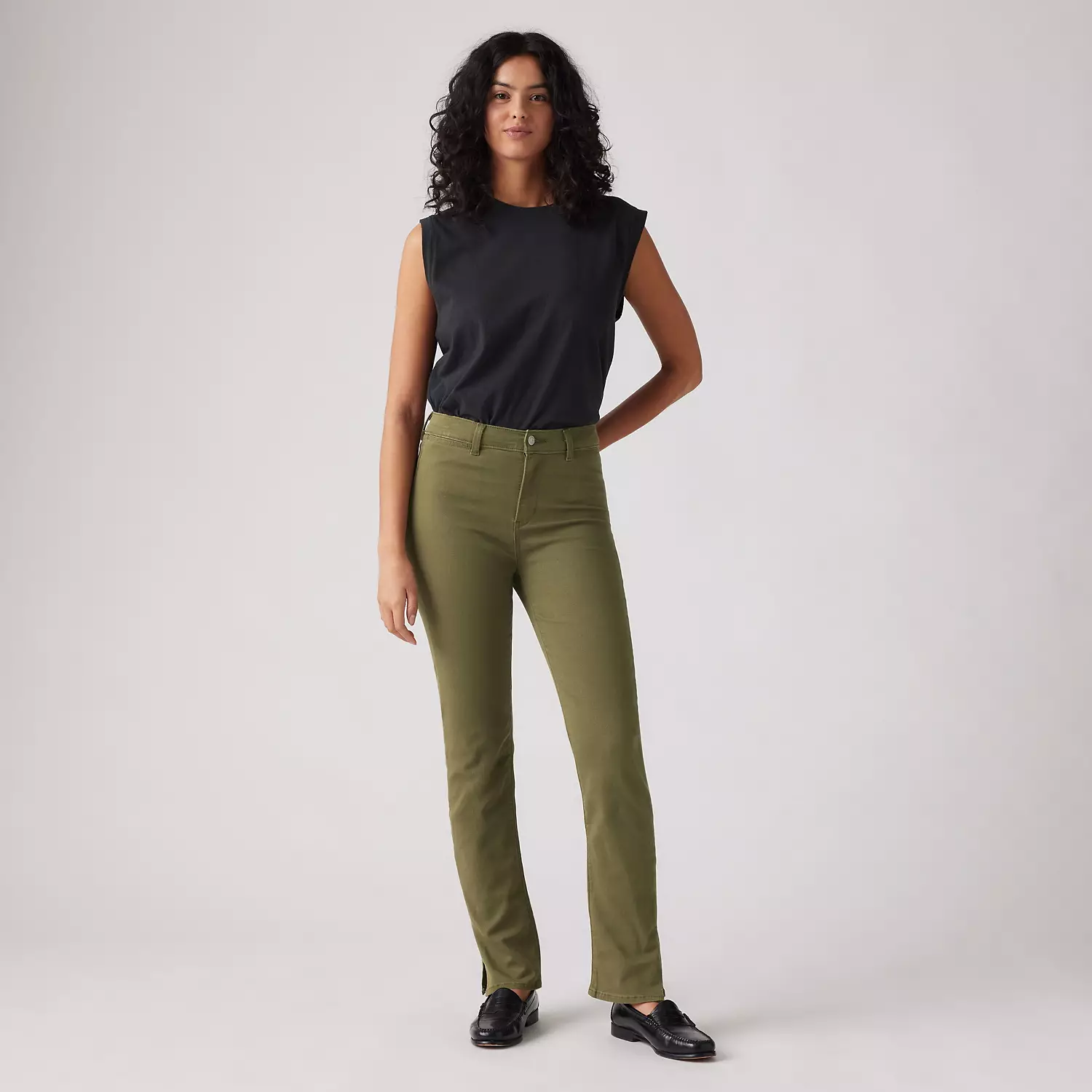 

Женские джинсы Tailored 724 Slim Straight Levi's, цвет Ivy Green - Green