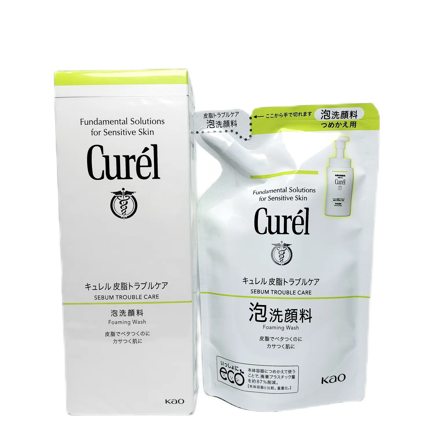 Очищающая пенка для лица Curel Sebum Trouble Care Foaming Wash, 150 мл — фото 3