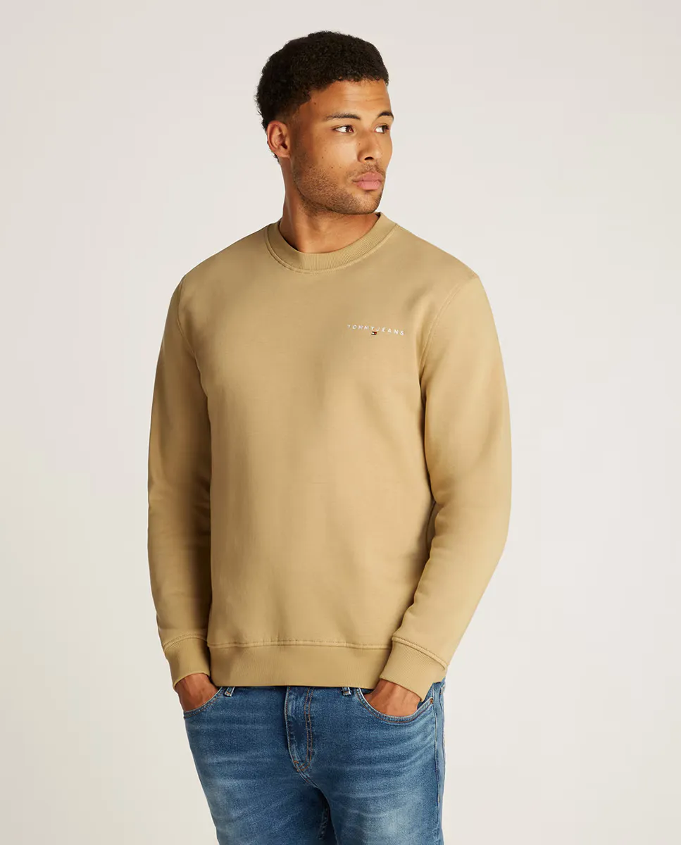 

Мужской свитшот с круглым вырезом обычного кроя Tommy Jeans, цвет Mostaza