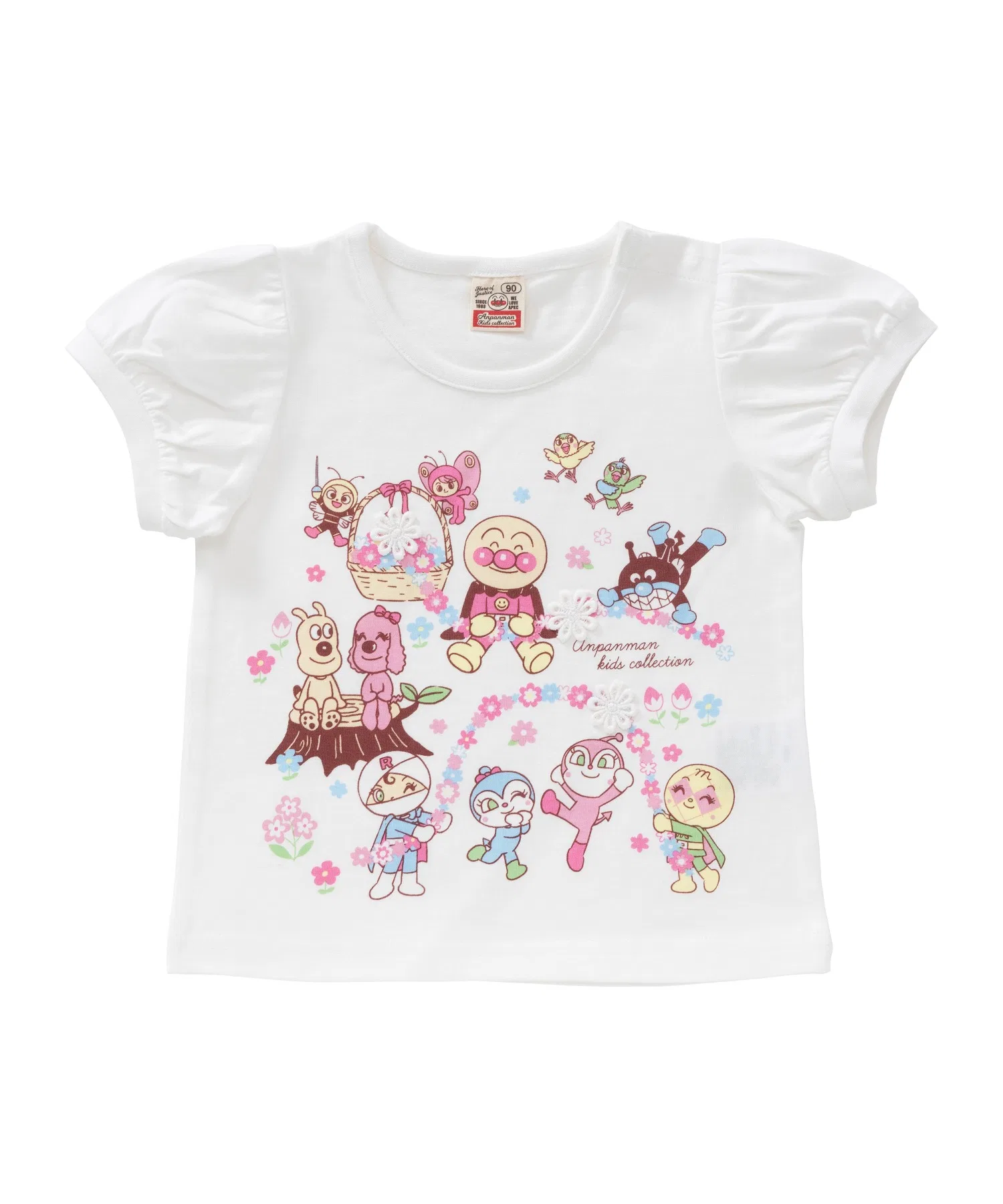Детская футболка ANPANMAN KIDS COLLECTION с цветочным принтом розовая — фото 3
