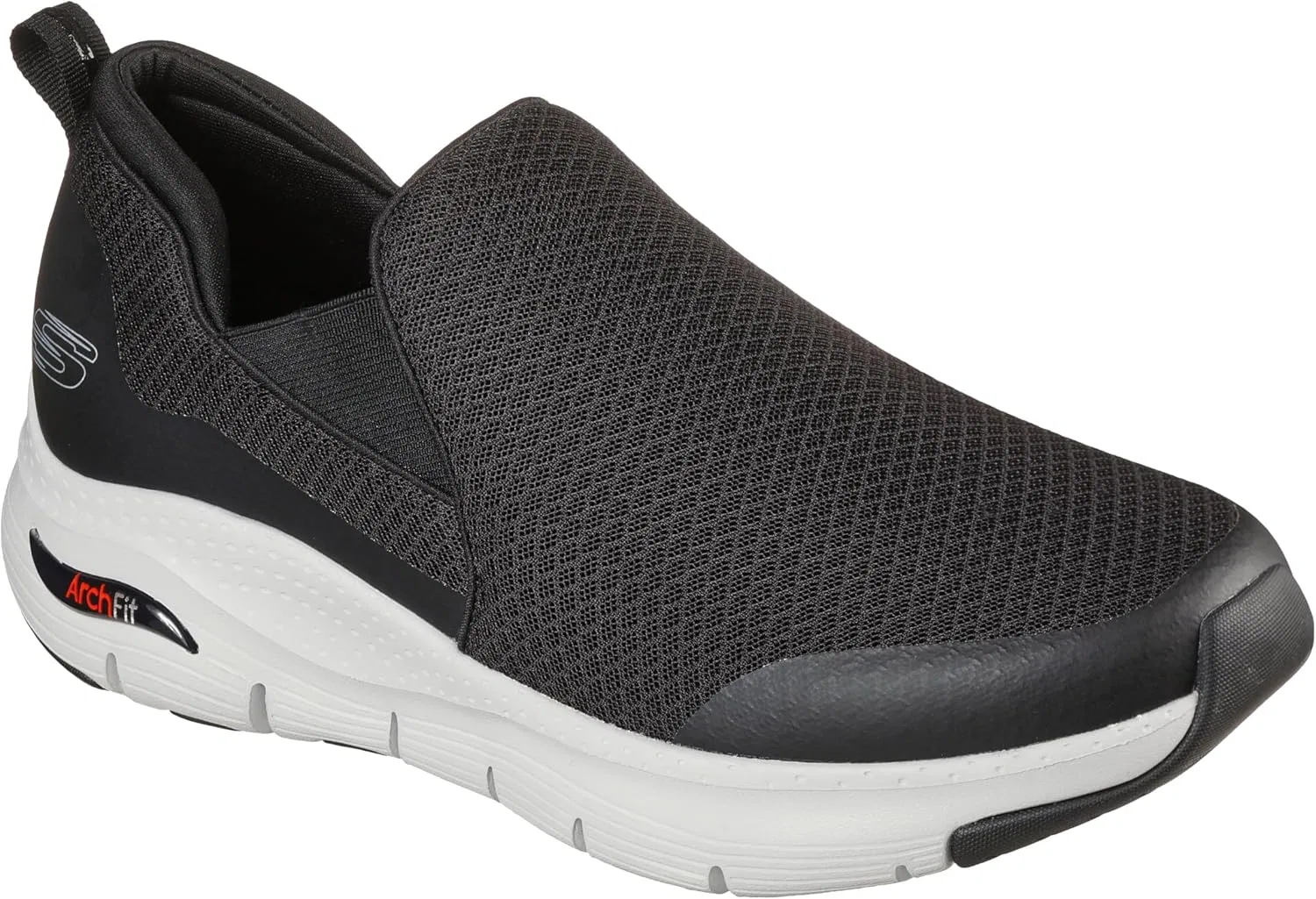 Мужские кроссовки Skechers Arch Fit Banlin, Black Mesh White Synthetic Trim