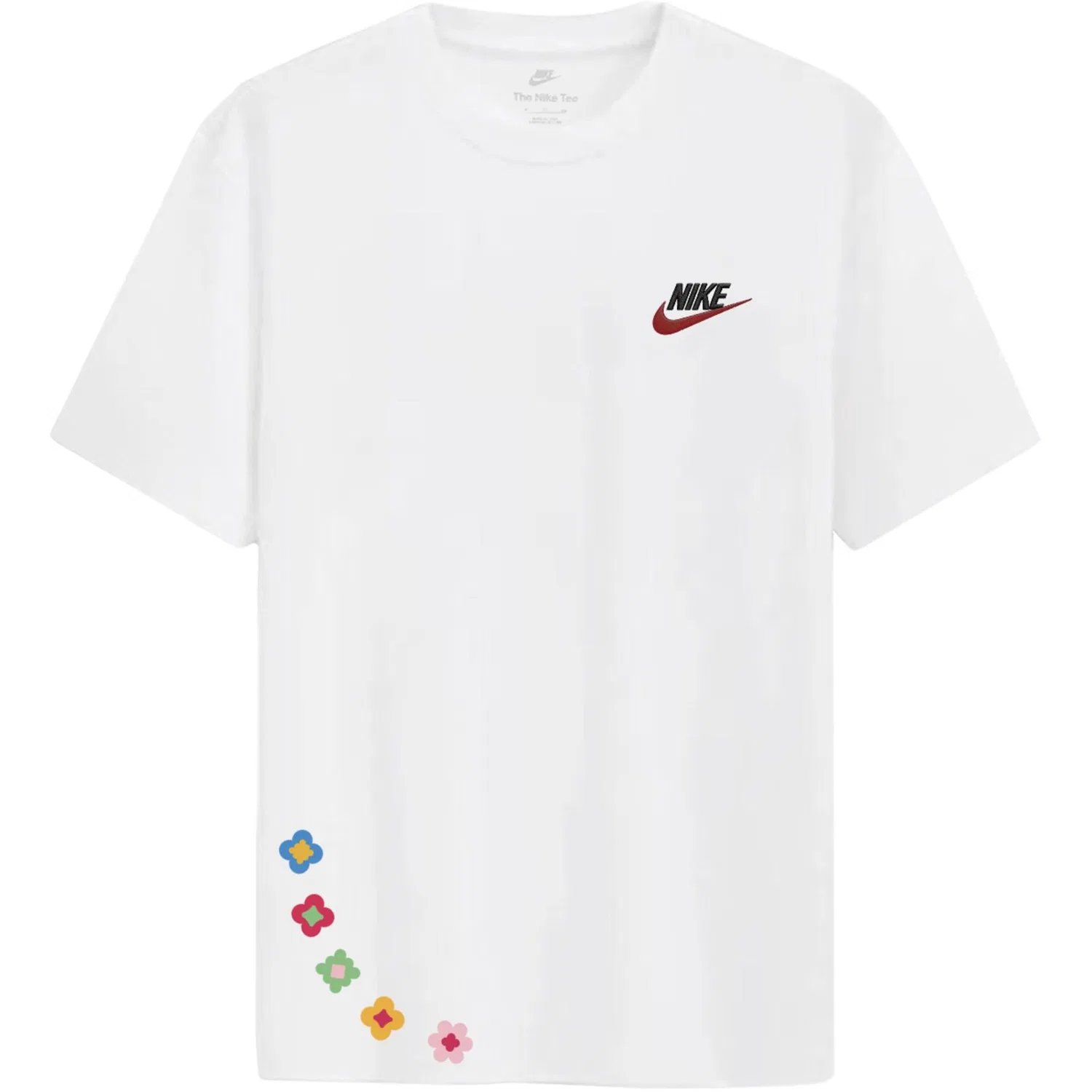 Футболка Nike Sportswear белая с прямым кроем — фото 3