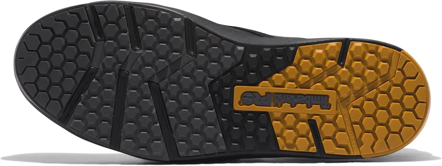 Мужские рабочие туфли Timberland PRO Berkley Slip-on с композитным носком, статическим рассеянием и повседневным промышленным стилем, серый/желтый — фото 3