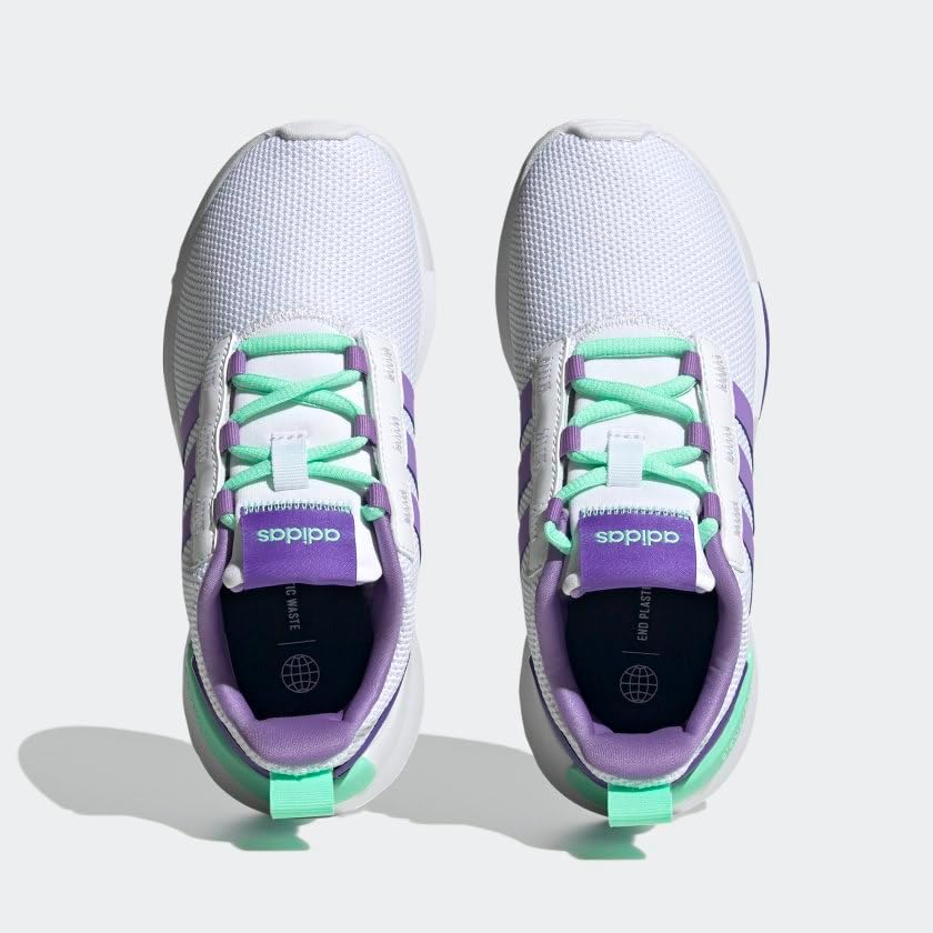 Кроссовки для бега adidas Racer TR21 для детей и подростков, белый/фиолетовый/мятный — фото 2