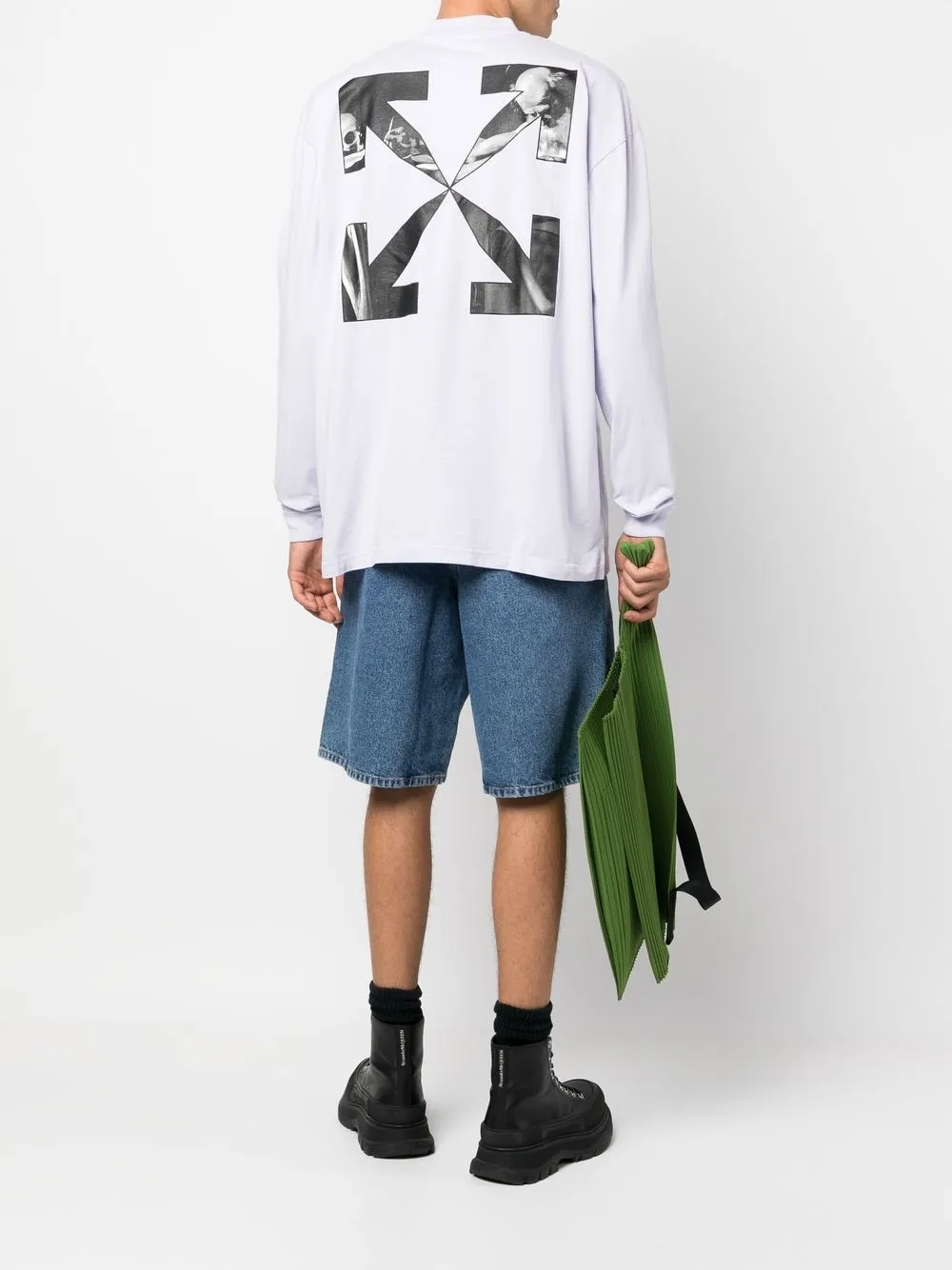 Футболка с воротником-стойкой и логотипом Arrows OFF-WHITE, фиолетовый — фото 2