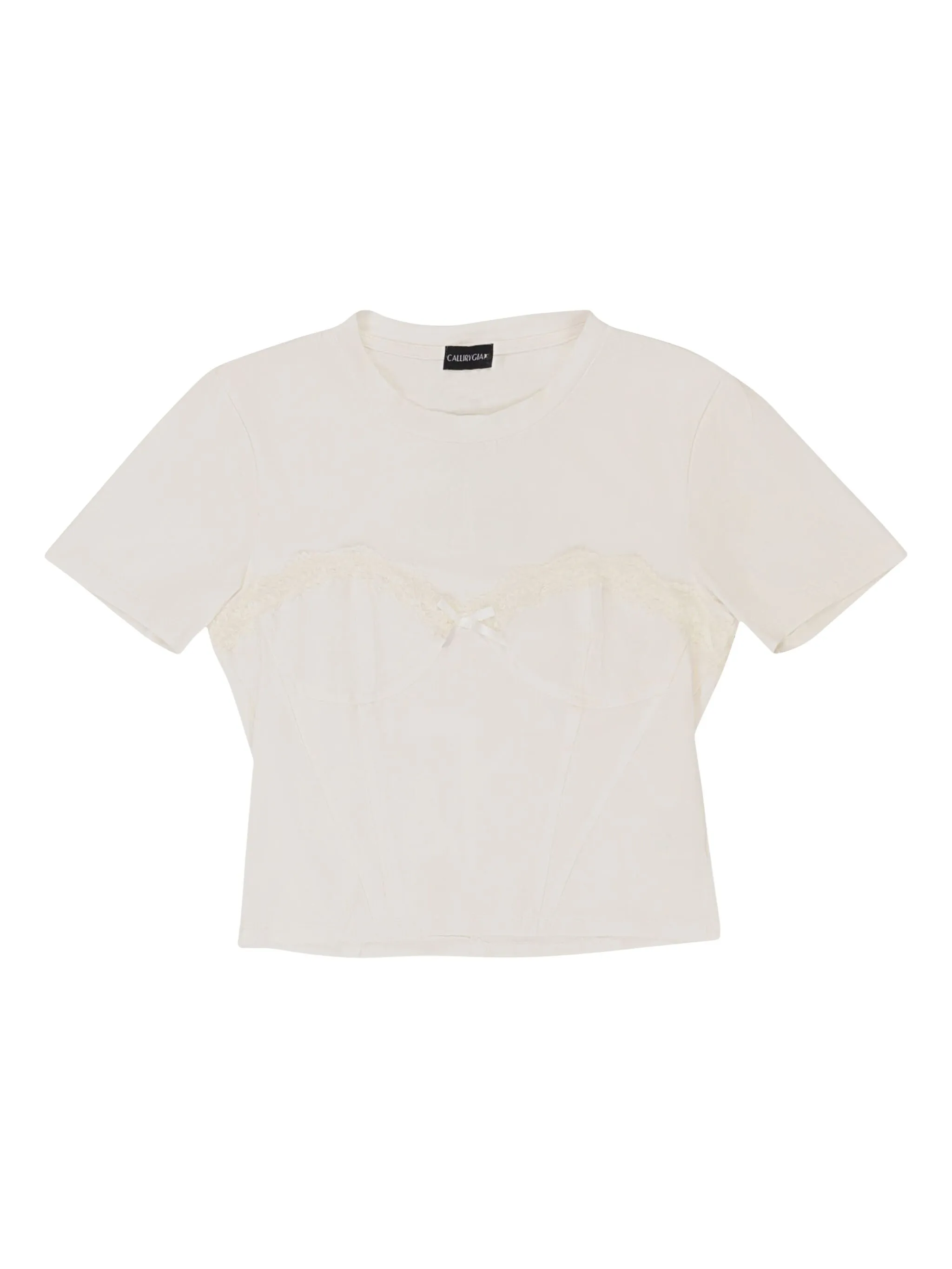 

Футболка с кружевом Callipygian, белый