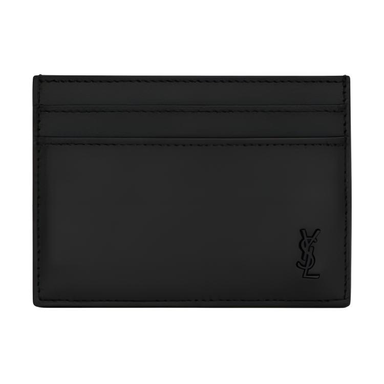 

SAINT LAURENT Кардхолдер CASSANDRE Split Cow Leather Unisex Black