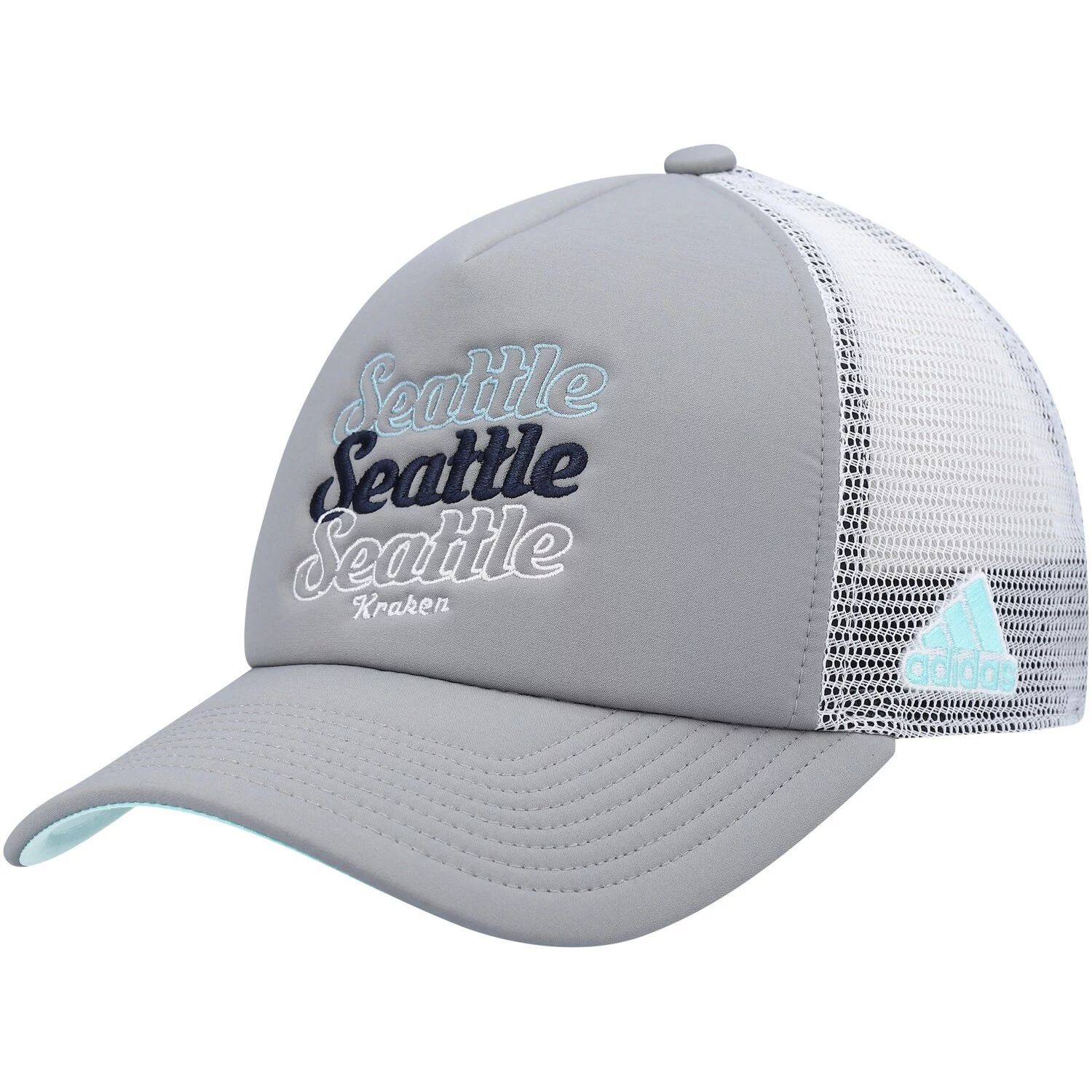 

Женская кепка adidas Grey/White Seattle Kraken Foam Trucker Snapback adidas